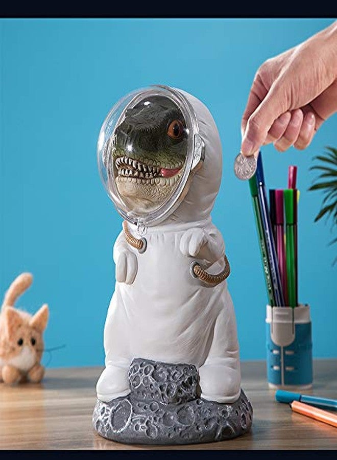 MASSJOY Creative Resin Dinosaur Astronaut Piggy Bank Coin Bank Saving Pot Money Box. - Image 3